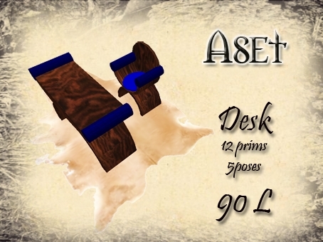 Aset 12 prims desk blue caste