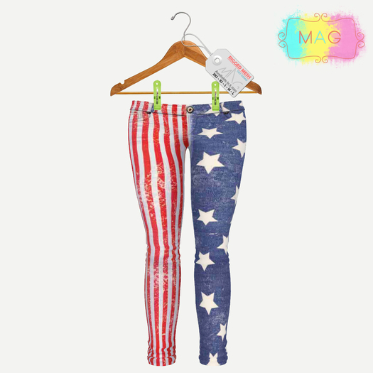 [MAG] Mesh Skinny Jeans - American Flag