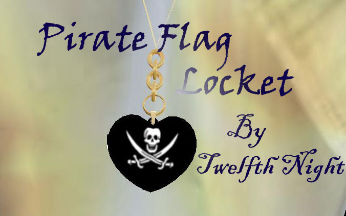 Pirate Skull Heart Locket