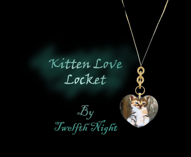 Kitten Love Heart Locket