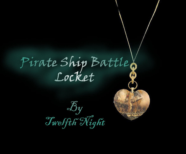 Pirate Ship Heart Locket