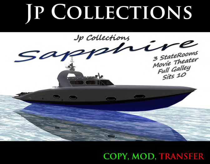 (Driveable) Boxed Jp Collections  S.S Sapphire Yacht (HOLLIDAY SALE)