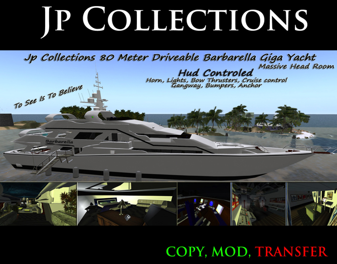 (Driveable) (BOXED) Barbarella Giga Yacht V6