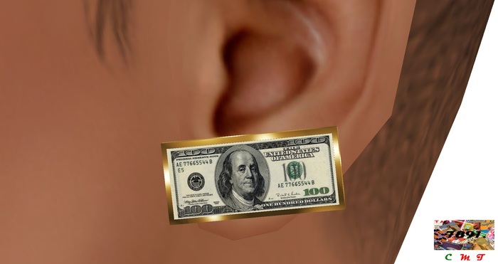 [7891.] 100 Earrings  - Gold (W\Resize)