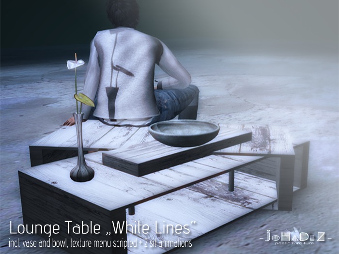 -JoHaDeZ- Couch Table "WhiteLines"