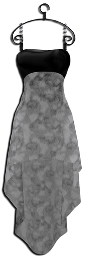 ((Crystal Line))Fur Dress*White-MESH