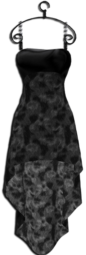 ((Crystal Line))Fur Dress*Gray-MESH