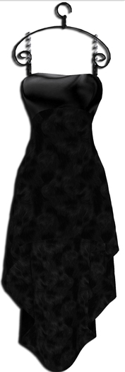 ((Crystal Line))Fur Dress*Black-MESH