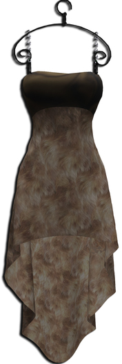 ((Crystal Line))Fur Dress*Beige-MESH