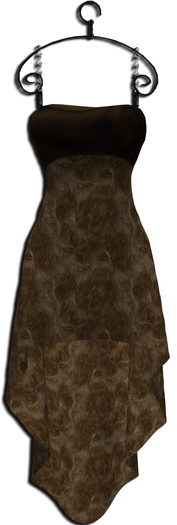 ((Crystal Line))Fur Dress*GoldenBrown-MESH
