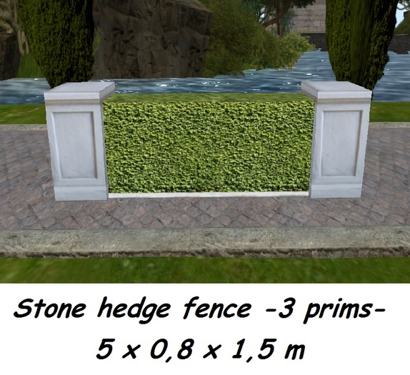 Stone hedge fence