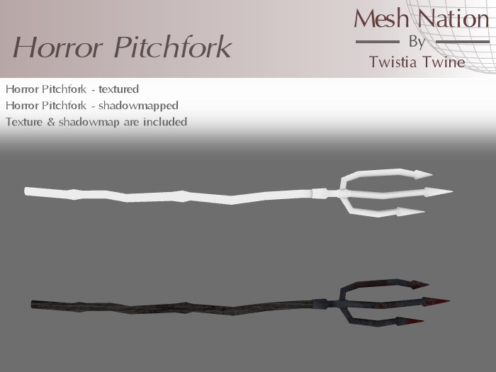 * Mesh Nation * FULL PERMISSIONS Horror Pitchfork