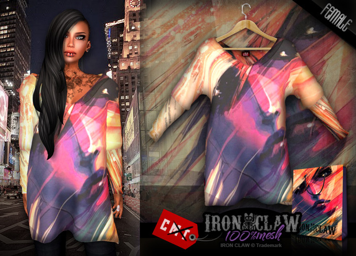 [IC] Rigged MESH V Neck Sweater .::Storm::. FEMALE
