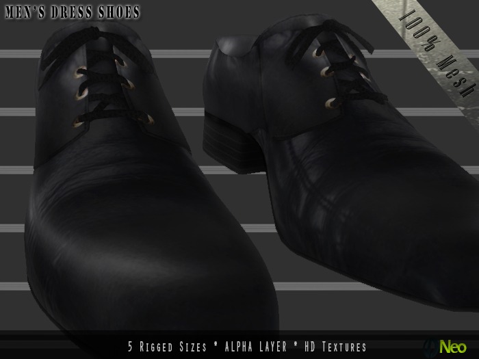 **Neo Tech** Mesh Leather Dress Shoes [5 sizes,black] **3 Day Special Only!