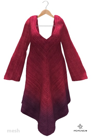 MIMI NOIRE::Autumn triangle dress [pink/purple] 