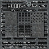 [IAP104] 6 1024px Aged Metal Alloy Steel Plate Seamless Textures for Urban and Combat Outposts by E&D ENGINEERING