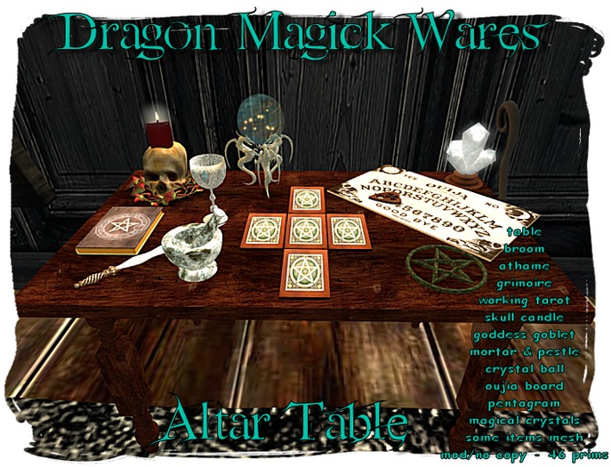 Dragon Magick Wares Altar Table