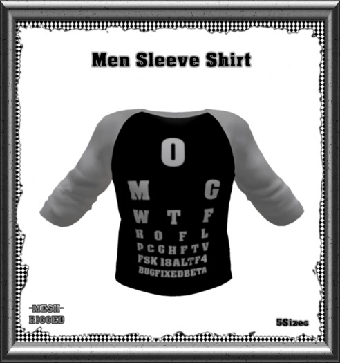 OMG Men Sleeve Shirt (RIGGED) *Mesh