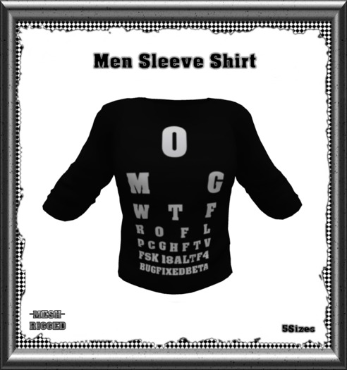 OMG Men Sleeve Shirt (RIGGED) *Mesh