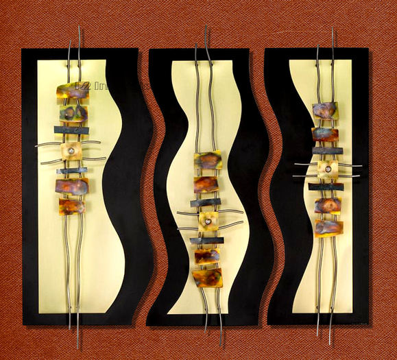 Intersections Yellow_Black Abstract Wall Art