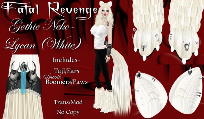 Fatal Revenge- Gothic Neko {Lycan} Smooth (White) (Promo Sale)