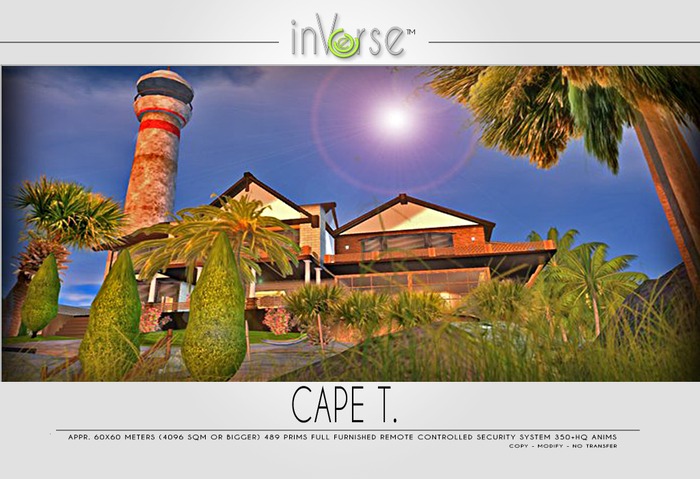 Cape T. full furnished house skybox with lighthouse - 350+anims