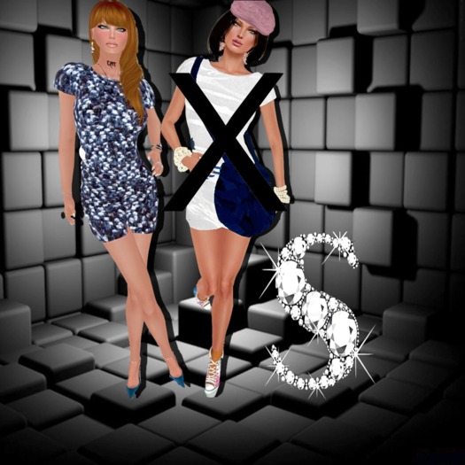 <S> Mesh T-shirt Dress ( wool W&B)