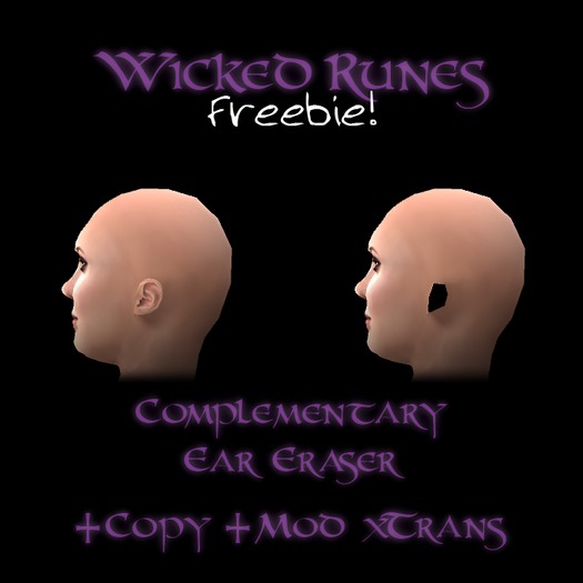 -{Wicked Runes}- Freebie! Ear Eraser 