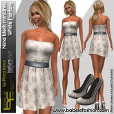 Babele Fashion Mesh Minidress White Fantasy