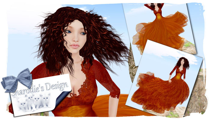 ~*~Shar's Gowns~*~Falling leafs  Ball Gown