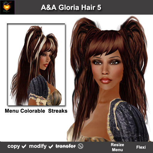 Second Life Marketplace - A&A Gloria Hair Milk Chocolate (Color 5 ...