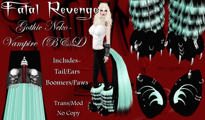 Fatal Revenge- Gothic Neko {Vampire} Fluffy (Lumen/Black) (Promo Sale) 