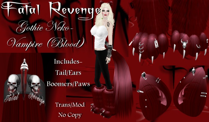 Fatal Revenge- Gothic Neko {Vampire} Fluffy (Blood) (Promo Sale) 