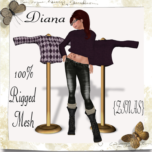 {ZINAS} Diana Sweater ~Violets~ 
