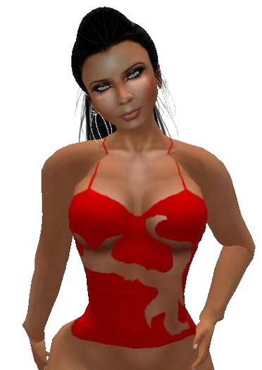Ripped Tank Top Red