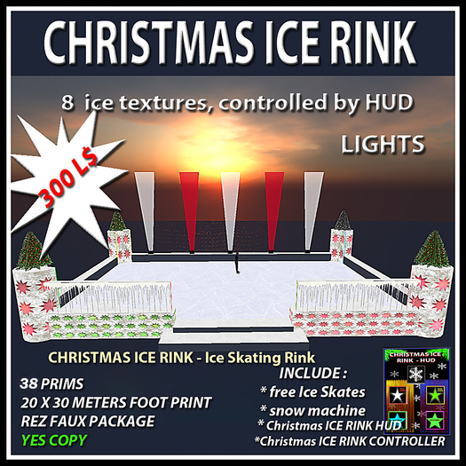 CHRISTMAS ICE RINK - ICE SKATING RINK box  - by Vircha kerouac
