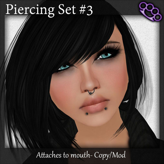 Second Life Marketplace JB Piercing Set 3