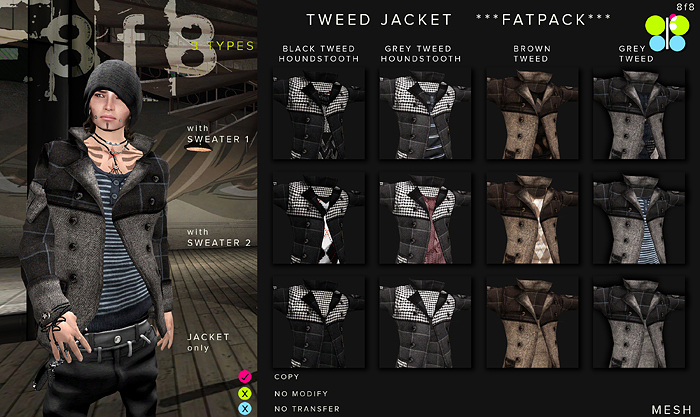 Mesh Tweed Jacket FATPACK