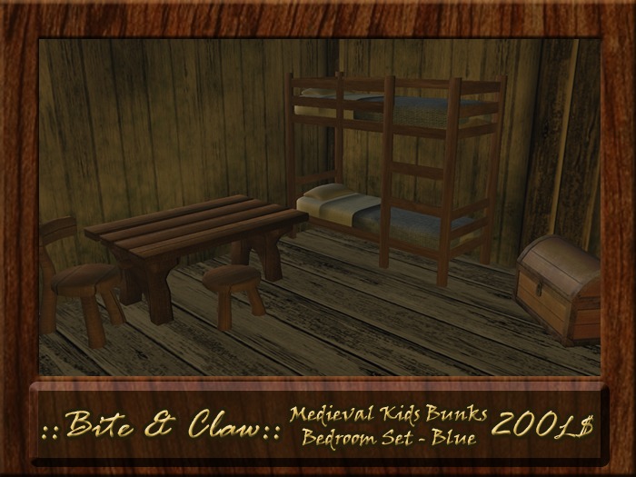 ::B&C:: Medieval Mesh Kids Bunks Bedroom Set - Blue