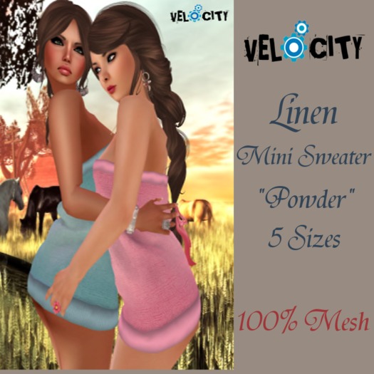 VELOCITY Powder Linen Mini Sweater