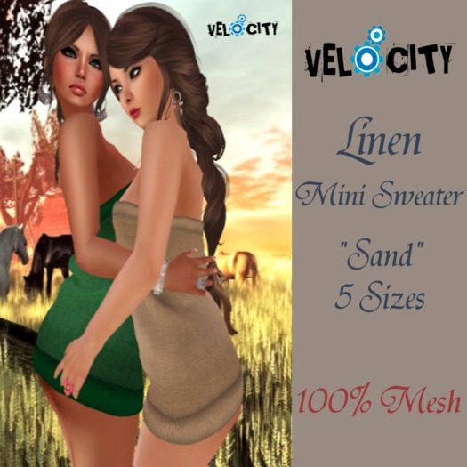 VELOCITY Sand Linen MiniSweater