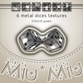 *Miu Miu* 6 metal dices textures - Platinum