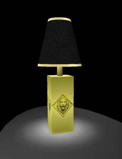 Gold Lions Lamp