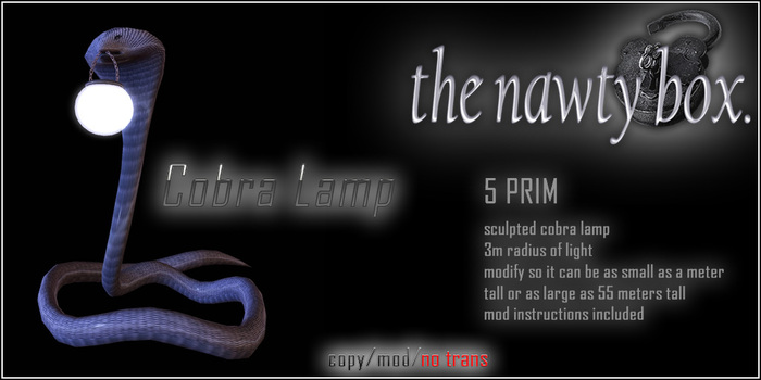 ~TNB~ Cobra Floor Lamp BOXED