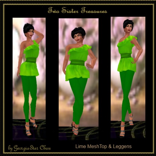 GSC Lime Mesh Riggs Top & Leggens