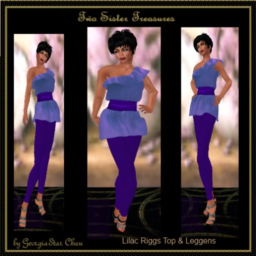 GSC Lilac Mesh Riggs Top & Leggens