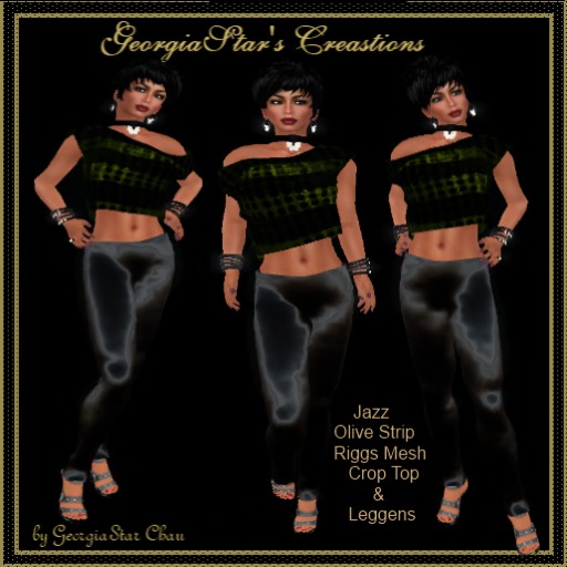 GSC Jazz Olive Strip Riggs Mesh Set