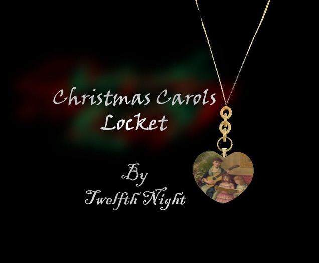Christmas Carol Heart Locket
