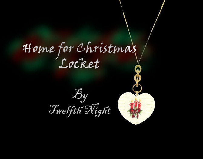Home for Christmas Heart Locket