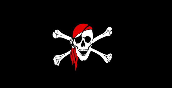 Pirate scull and cross bones full perms flag texture